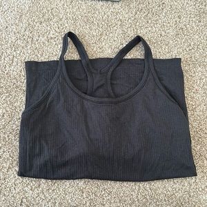 Black ribbed Lululemon Tank